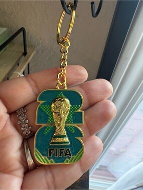 FIFA World Cup Keychain in Green and Gold